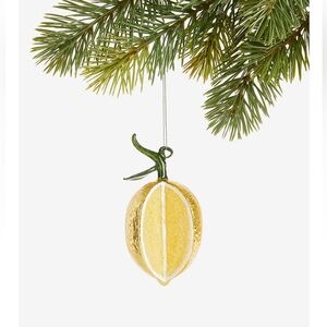 Gold Lemon Holiday Ornament